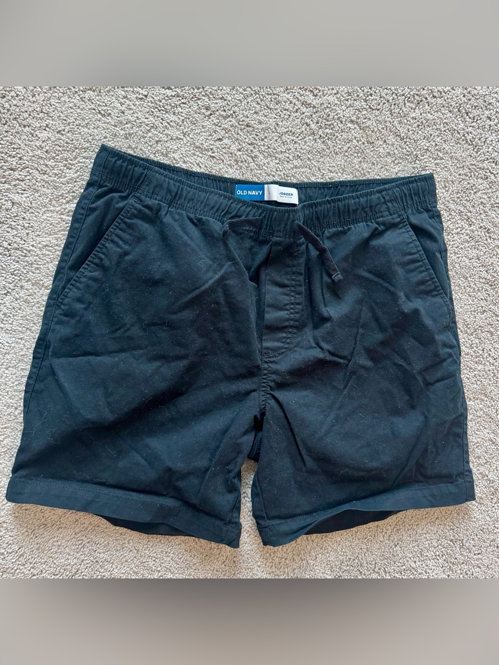 Old Navy Men’s Large Black Drawstring Jogger Shorts. Built In Flex. Gently Used